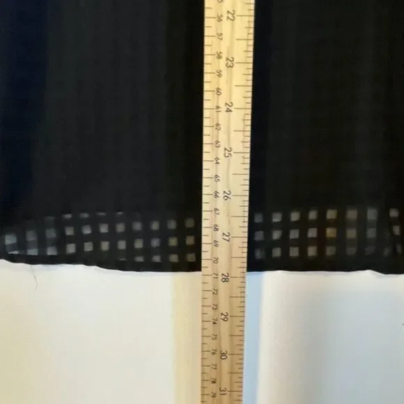 Nordstrom Blouse Womens Size 3X Black Good Luck Gem Sheer Gingham Flutter Sleev* - Picture 9 of 9